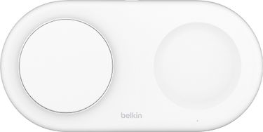 Belkin BoostCharge Pro 2-in-1 -Qi2-latausalusta, valkoinen, kuva 2