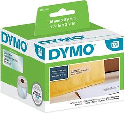 Dymo LabelWriter -suuri osoitetarra 89 x 36 mm, 260 tarraa, kirkas