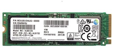Samsung PM981 SSD 512 Gt M.2 -SSD-kovalevy, bulk
