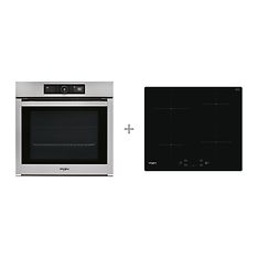 Whirlpool AKZ9 6220 IX -erilllisuuni, teräs ja Whirlpool WS Q2160 NE -induktiotaso