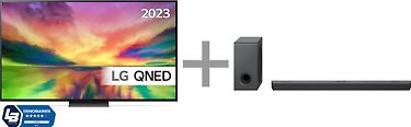 LG QNED81 65" 4K QNED TV (2023) + LG S90QY 5.1.3 Dolby Atmos Soundbar -tuotepaketti