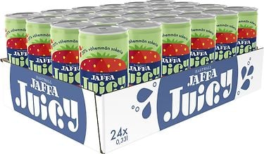 Jaffa Juicy Vesimeloni-mansikka -virvoitusjuoma, 330 ml, 24-pack