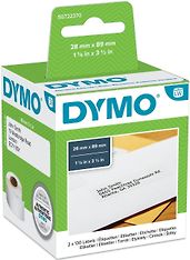 Dymo LabelWriter -osoitetarra 89 x 28 mm, 2 x 130 tarraa, valkoinen
