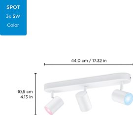 WiZ IMAGEO Spots -kohdevalaisin, 3-osainen, valkoinen, RGB, Wi-Fi, kuva 8