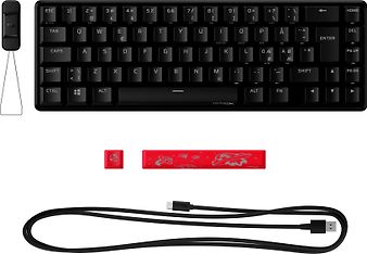 HyperX Alloy Origins 65 -pelinäppäimistö, HyperX Red -kytkimet, kuva 6