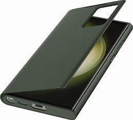 Samsung Galaxy S23 Ultra Clear View Wallet Cover -suojakuori, tummanvihreä, kuva 4