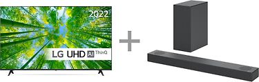 LG 55UQ8000 55" 4K LED TV + LG S75Q 3.1.2 Dolby Atmos Soundbar -tuotepaketti