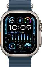 Apple Watch Ultra 2 (GPS + Cellular) 49 mm titaanikuori ja sininen Ocean-ranneke (MREG3), kuva 2