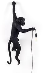 Seletti The Monkey Lamp Hanging Left-seinävalaisin, musta, kuva 8
