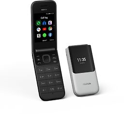 Nokia 2720 Flip -simpukkapuhelin Dual-SIM, hopea