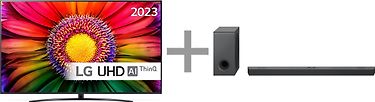 LG UR8100 75" 4K LED TV + LG S90QY 5.1.3 Dolby Atmos Soundbar -tuotepaketti