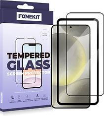 FoneKit Full Cover -panssarilasi, Samsung Galaxy S24, musta