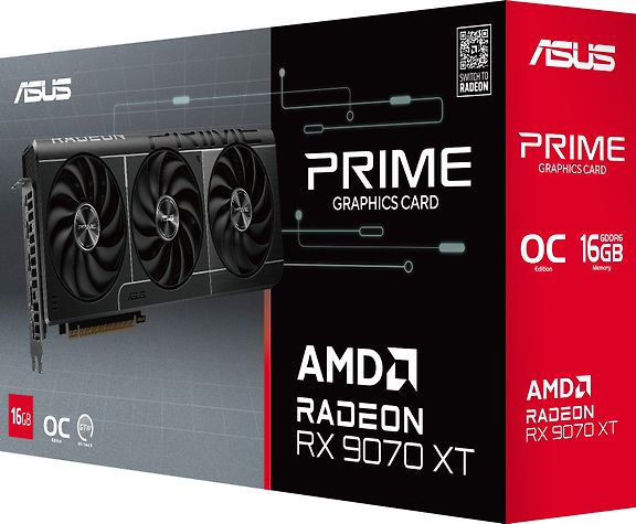 ASUS Prime Radeon RX 9070 XT OC Edition 16 Gt näytönohjain ASUS Prime Radeon RX 9070 XT OC Edition 16 Gt näytönohjain