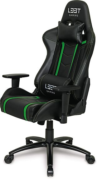L33T Gaming Elite V3 -pelituoli (PU), vihreä –