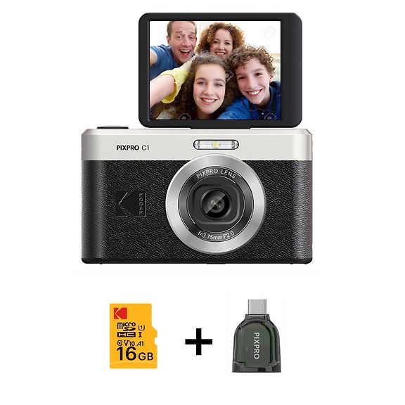 KODAK Digital Camera Pixpro C1 Bundle digikamera, musta