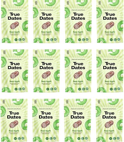 True Dates Sour Apple -karkkitaateli, 100 g, 12-PACK – Verkkokauppa.com