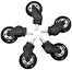 AKRacing Rollerblade Wheels - valkoiset pyörät AKRacing-pelituoleihin, 5 kpl