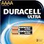 Duracell Ultra AAAA-paristo. 2 kpl pakkaus