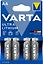 Varta Lithium Ultra -litiumparisto, 4 kpl AA (LR6) paristoa