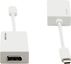 Kramer 4K USB-C - DisplayPort (uros - naaras) -adapterikaapeli, valkoinen