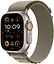 Apple Watch Ultra 2 (GPS + Cellular) 49 mm titaanikuori ja oliivinvihreä Alpine-ranneke, pieni (MREX3)