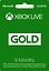 Microsoft Xbox Live Gold 6 kk -jäsenyys, aktivointikortti
