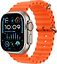 Apple Watch Ultra 2 (GPS + Cellular) 49 mm titaanikuori ja oranssi Ocean-ranneke (MREH3)
