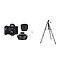 Canon EOS M50 -mikrojärjestelmäkamera, musta + 15-45 mm + 50mm f/1.8 STM objektiivit + jalusta
