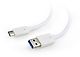 Cablexpert USB-C - USB-A -kaapeli, 1 m, valkoinen