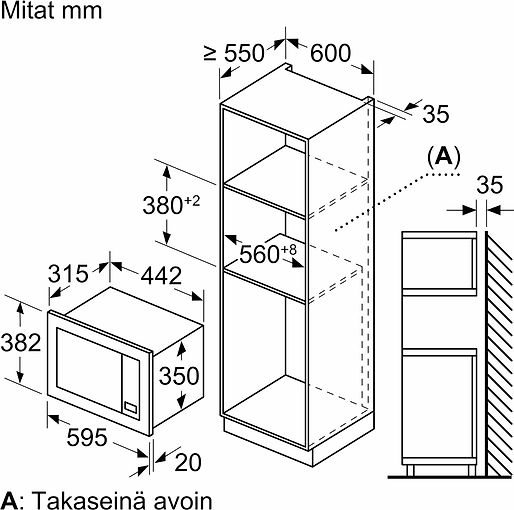 Bosch BFL623MS3 Serie 2 mikroaaltouuni, teräs – Verkkokauppa.com